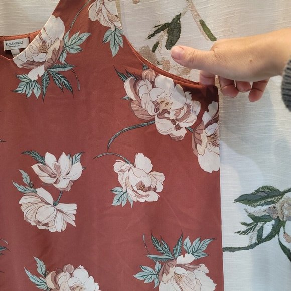 R Essentials Sleeveless Rose Pink Floral Blouse Women's XXL - Picture 5 of 12